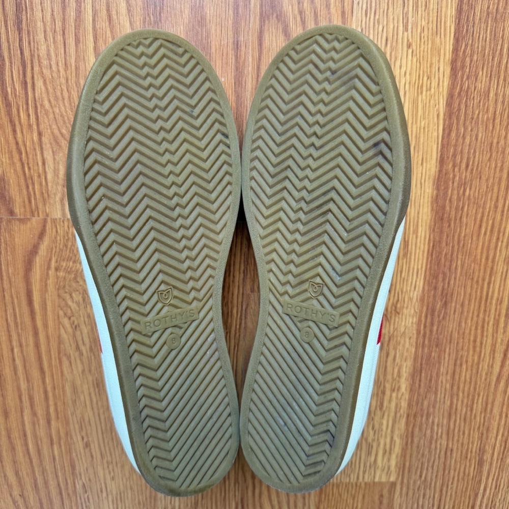 ROTHYS ORANGE RED YELLOW CANDY STRIPE LACE
UP SNEAKER - Picture 8 of 12